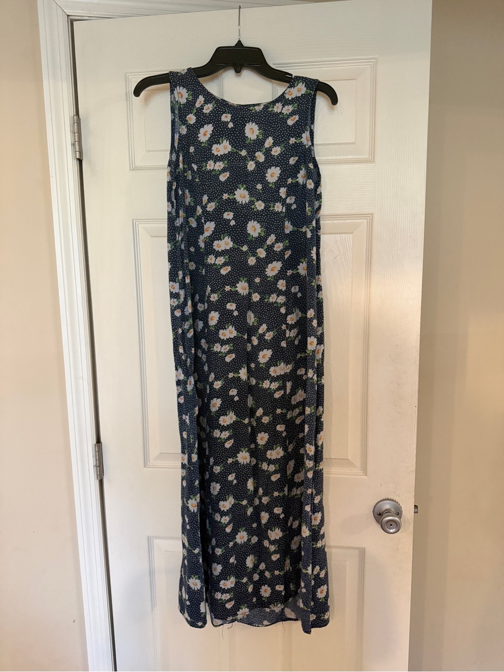 My Michelle Navy Floral Scoop Neck Maxi Dress